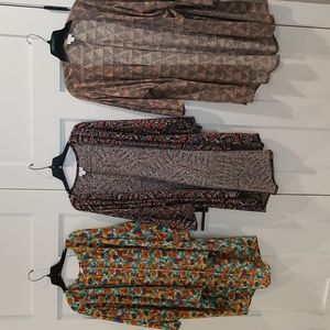 Lot 3 Large LuLaRoe cardigan dusters